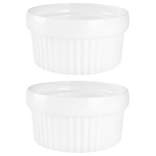 Bageskåle keramiske hvide 9,5 cm, 170 ml 2 stk.