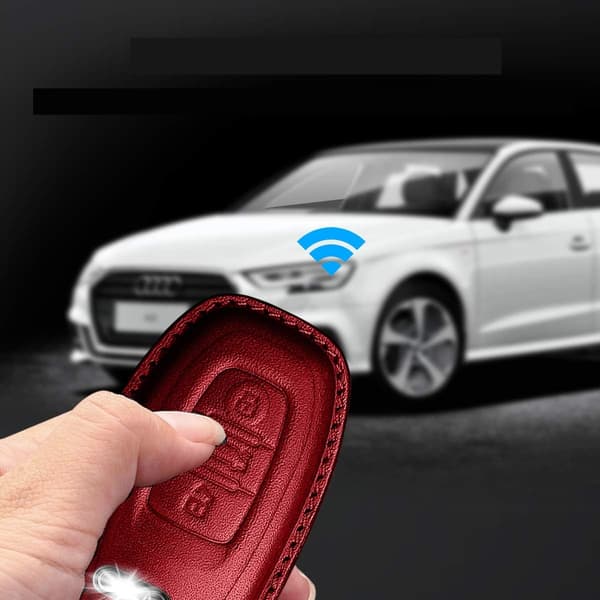 NØGLELØS LÆDER NØGLEETASKE TIL AUDI A4 A5 Q5 TT S4