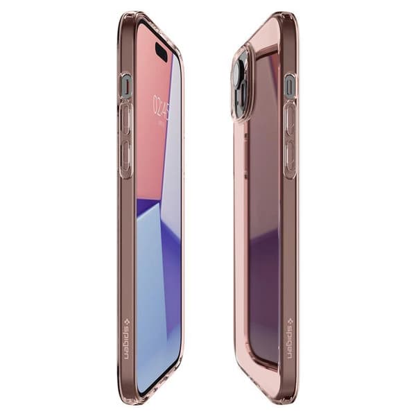 Spigen Crystal Flex-skal till iPhone 15 Plus - Rosa och Transparent