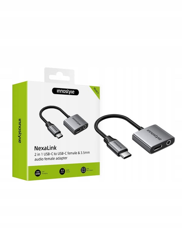 INNOSTYLE USB-C MINI JACK 3.5 ADAPTER AUX-KABEL TIL SAMSUNG DAC
