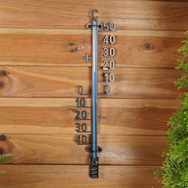 Ulkoilma lämpömittari musta 41 cm