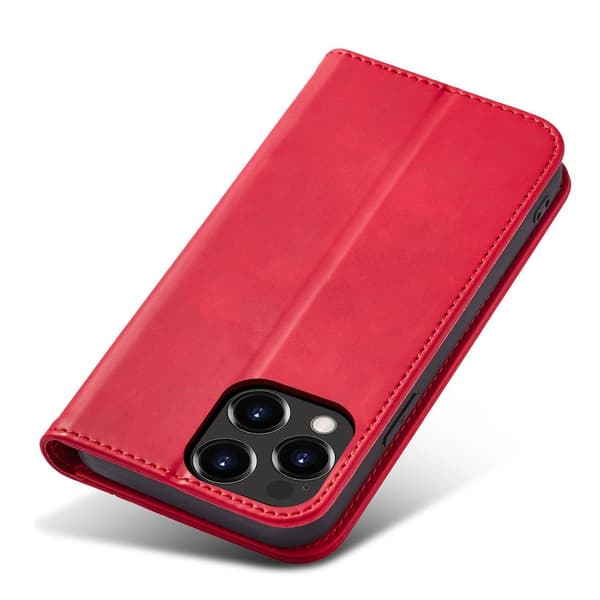 Magneetti Fancy Case iPhone 14 Pro -läppäkotelo, punainen
