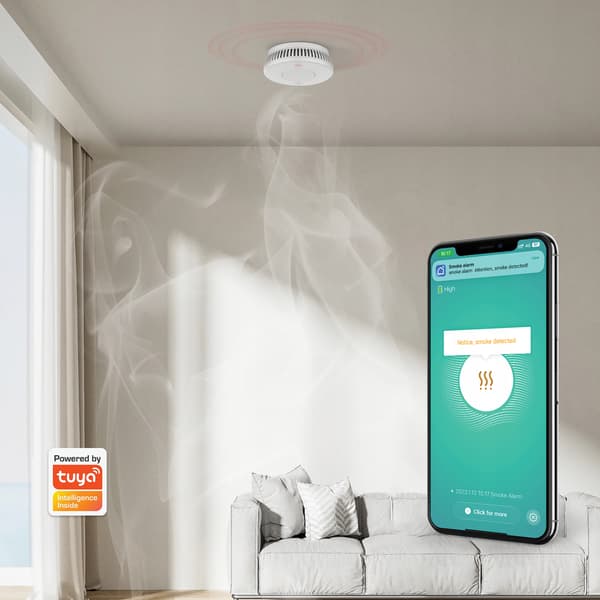 WiFi-røgalarm TechniSat Røgsensor 2 app 10 år EN14604 85 dB