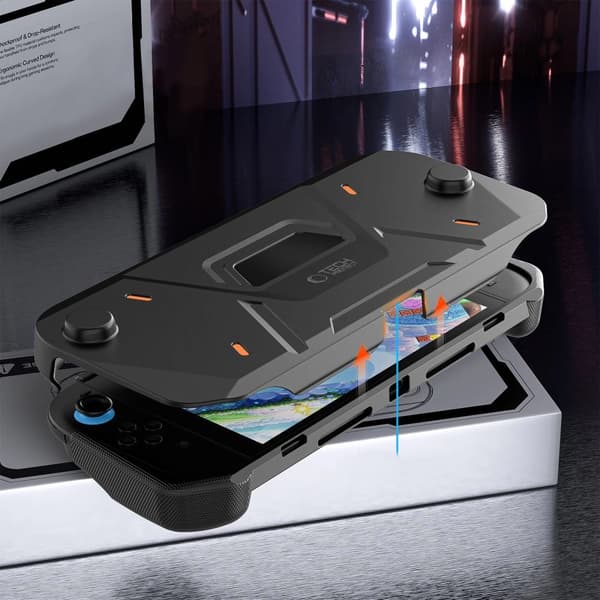 Tech-Protect Carbonox-etui til Nintendo Switch 2 - Sort