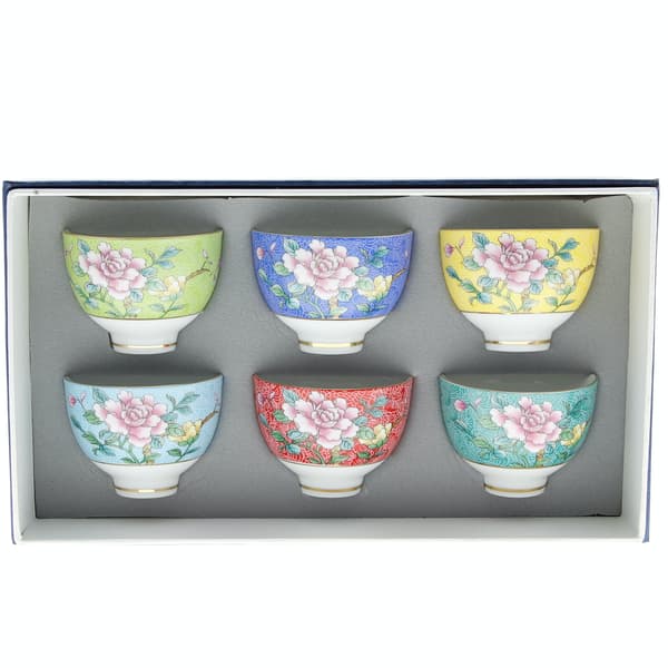 KOPPER TIL TE OG URTER 6 KOPPER PORCELÆN GAVE SÆT
