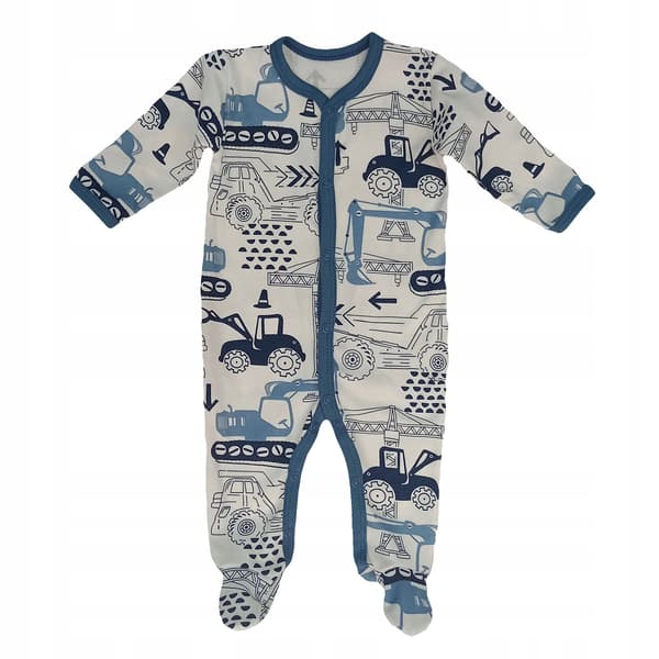 Hel lynlås-sparkedragt 68 pyjamas baby layette med gravemaskiner