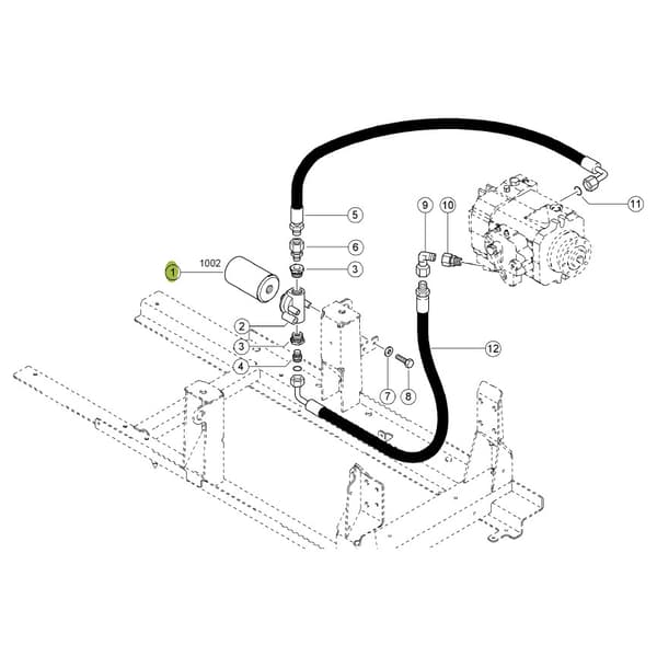 Hydrauliskt oljefilter WD950/2 Mann-filter