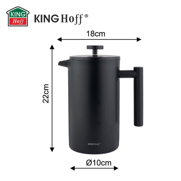 STÅLKOLVKANNA FÖR KAFFE OCH TE 1L KINGHOFF KH-1996