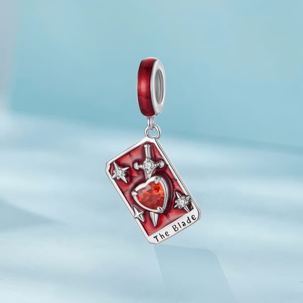 BLADE Tarotkort Berlock 925 Silverarmband Hänge