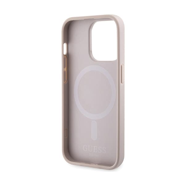 Guess 4G Printed Stripes MagSafe - iPhone 15 Pro cover (lyserød)