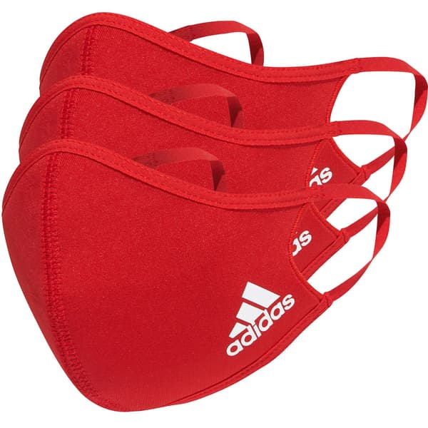 ADIDAS RÖDA LOGOTYPSMASK 3-PACK M/L WŁF