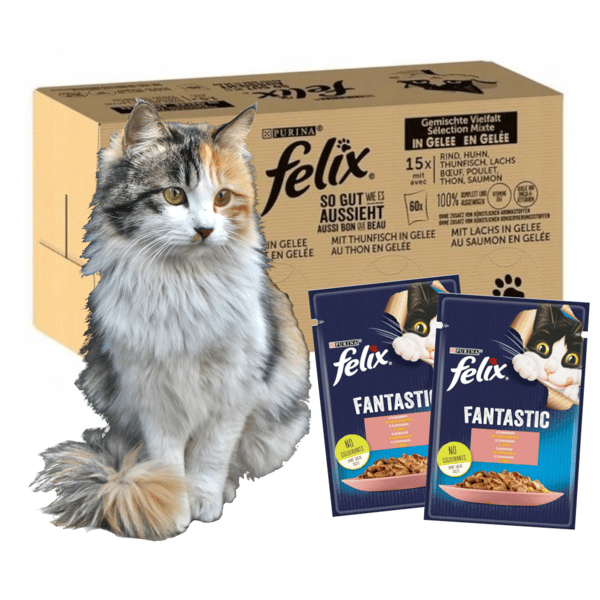 Purina Felix Fantastic Fish vådfoder til katte 120x85g