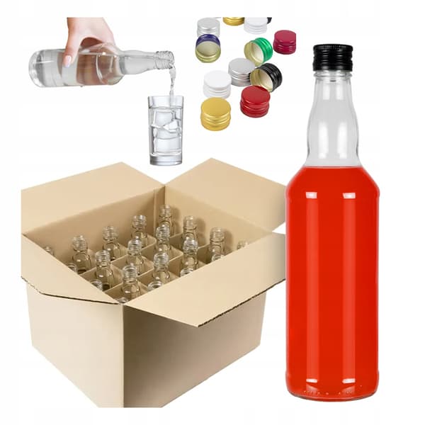 20x Monopoly-flasker 0,5l låg + GRID monopoly 500ml til vodka