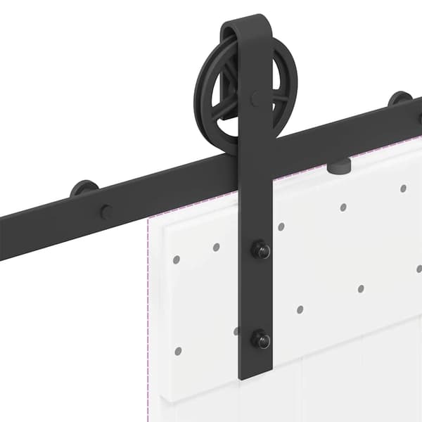vidaXL monteringssystem til skydedør, 200 cm, stål, sort