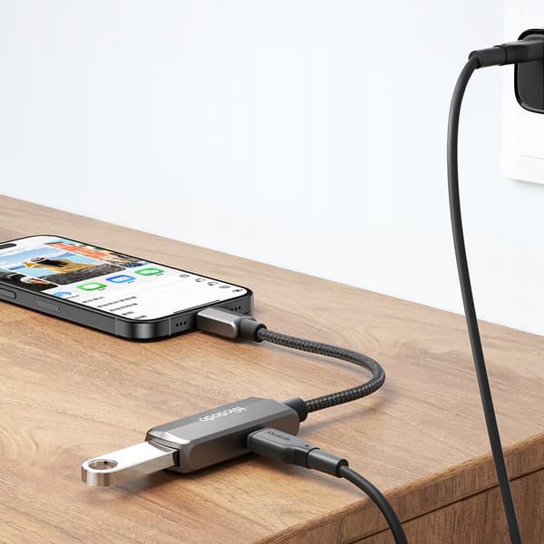 MCDODO USB-C TIL USB OTG ADAPTER USB-A ADAPTER PENNEDRIVE KABEL OPLADNING