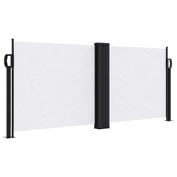 vidaXL Utdragbar sidomarkis vit 100x600 cm