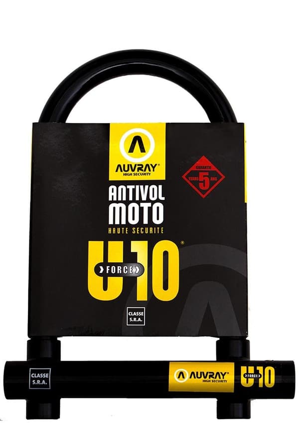 AUVRAY U-LOCK U-FORCE 10-spänne - 120 x 217 mm, stiftdiameter 18 mm (SRA-klass)
