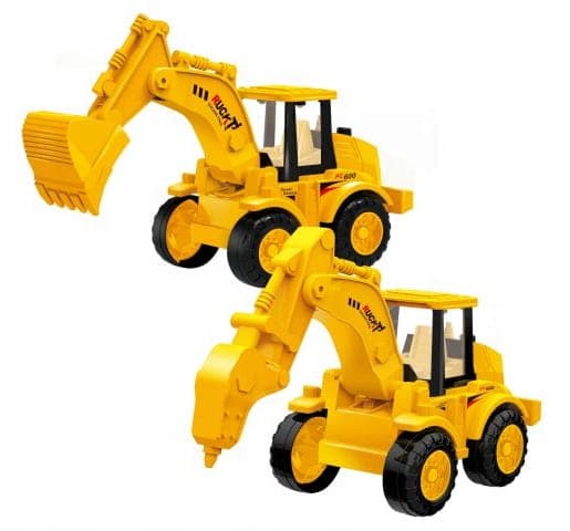 Leksaksgrävmaskin bulldozer leksaksset om 2