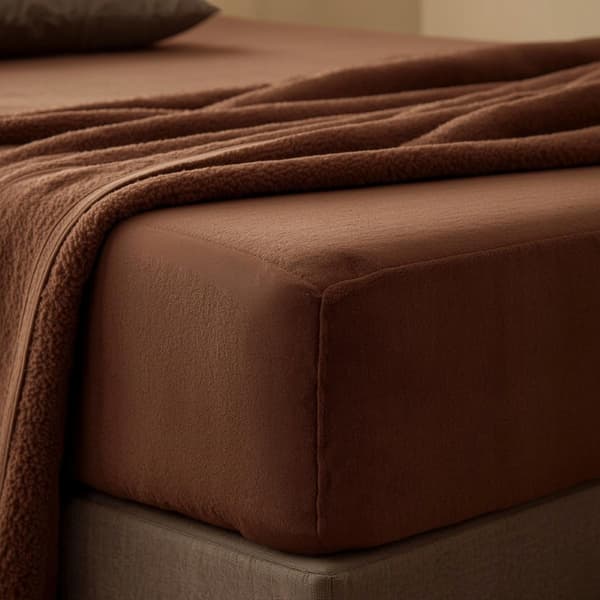 Thermosoft fleece lagen - Chokolade 90x200