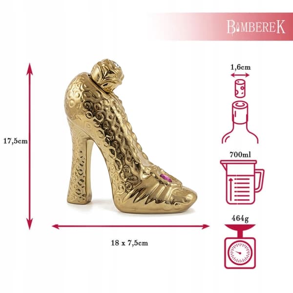 SLIPPERS-pullo 700 ml keraamiset pullot viinitinktuuroille naisille 0,7 l