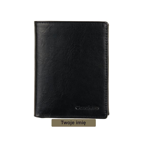 Canaletto herrplånbok med gravyr - elegant läderaccessoar