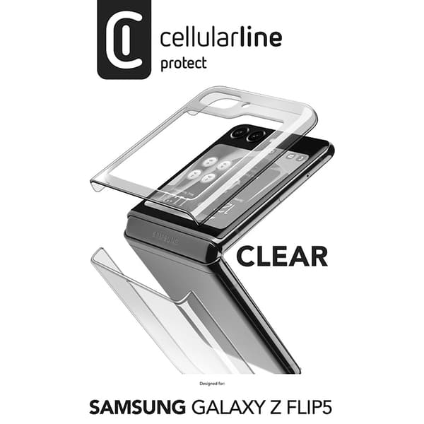 Cellularline Clear Case - Samsung Galaxy Z Flip 5-skal (transparent)