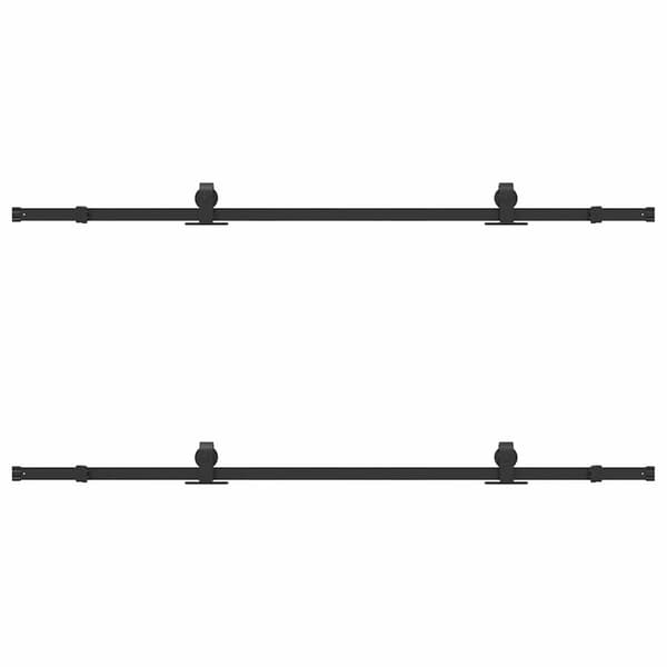 vidaXL monteringssystem til skydedør, 200 cm, stål, sort