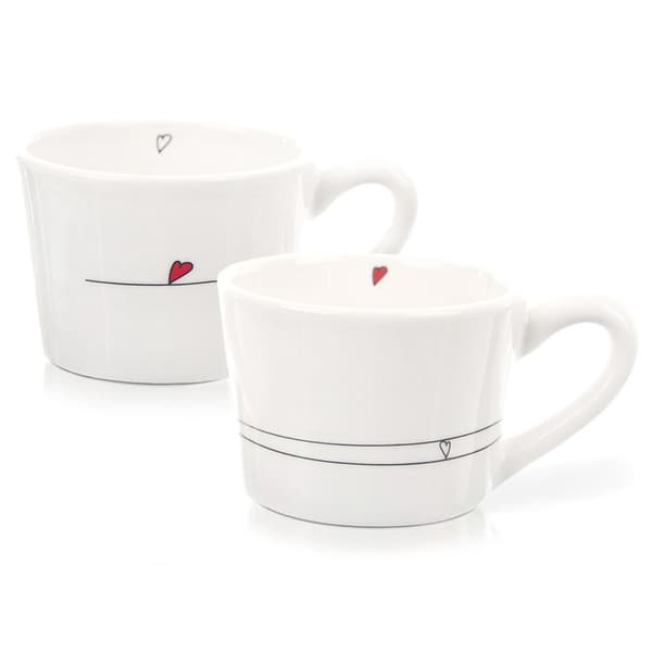 Keramiske hjertekrus 200 ml 2 stk.