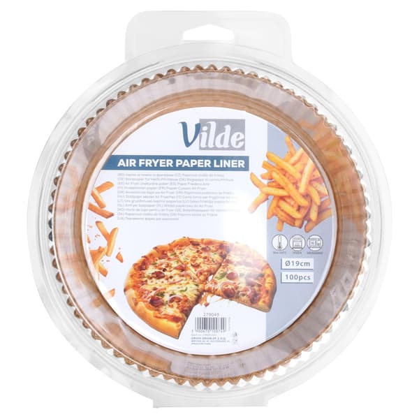 Papirindlæg til luftfritter rundt 19 cm 100 stk.