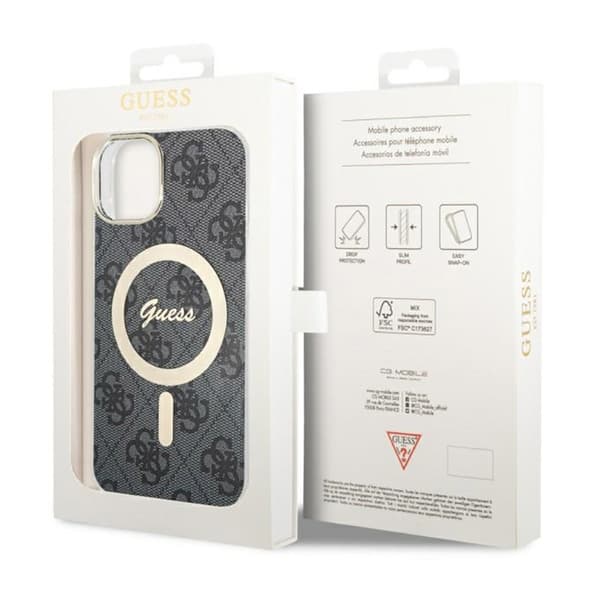 Guess 4G MagSafe - iPhone 14-skal (svart)