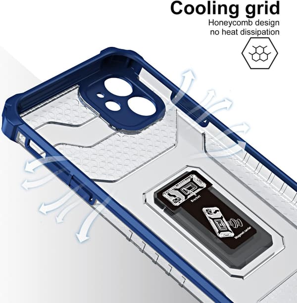 ETUI TIL APPLE IPHONE 11 6.1' BLÅ ARMOR + 1x HÆRDET GLAS