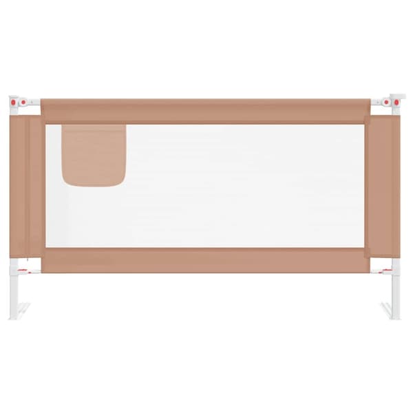 vidaXL sengehest, taupe, 150x25 cm, stof