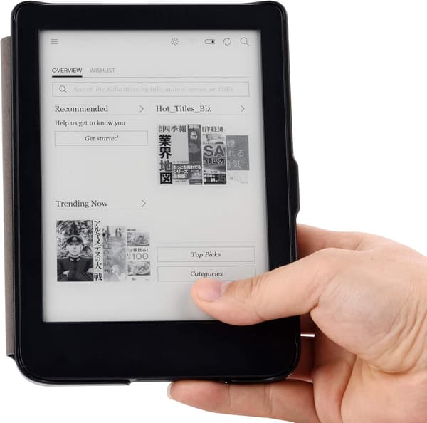 BOKLÄSARFODRAL FÖR KINDLE 10 GEN 2019 6" GRÅTT TYG ELEGANT