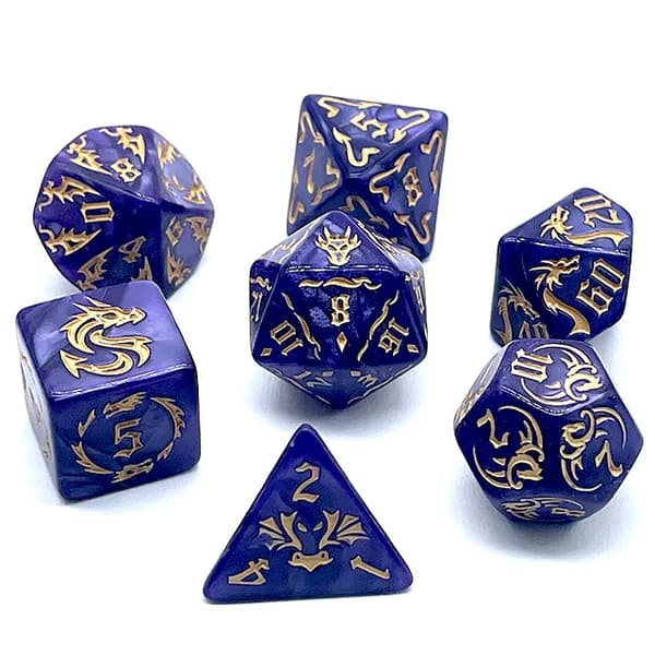 Eärendil RPG terningsæt med 7 metalterninger