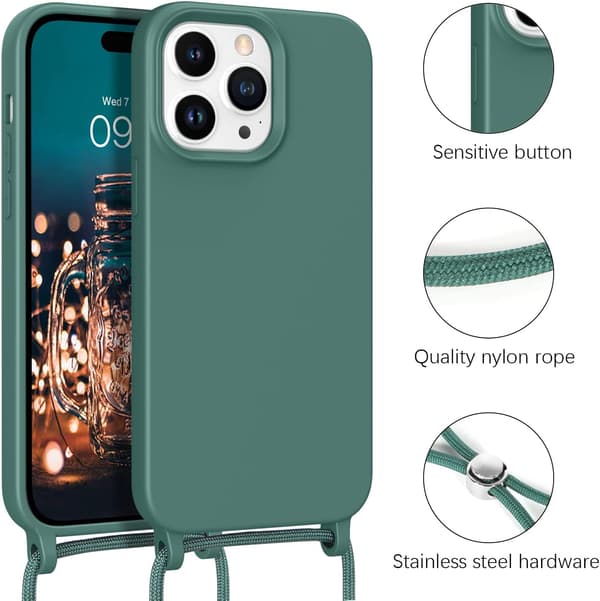 ETUI TIL APPLE IPHONE 14 PRO MAX GRØN SILIKONE A2894 A2651 A2893