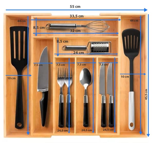 Bestikorganisator i træ