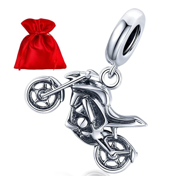 Motorcykelberlockhänge i silver 925 pärlor