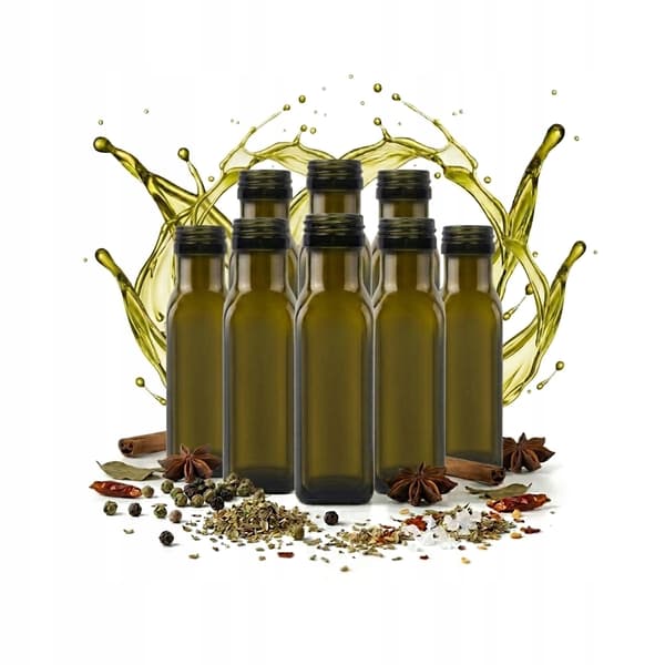 10x flaskor MARASCA 100ML OLIVE-flaska för olivolja, vinäger, olja, sirap, såser