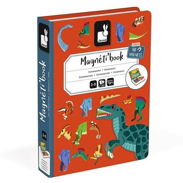 Magnetiskt pussel Dinosaurier Magnetibook, Janod