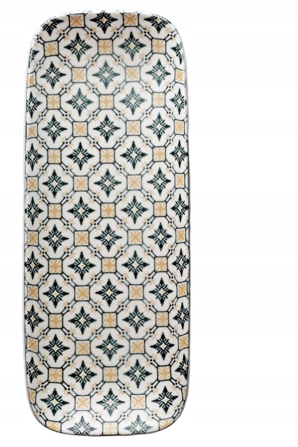 PLATE KERAMISK SERVERINGSFAD 32 cm BEIGE MOSAIQUE