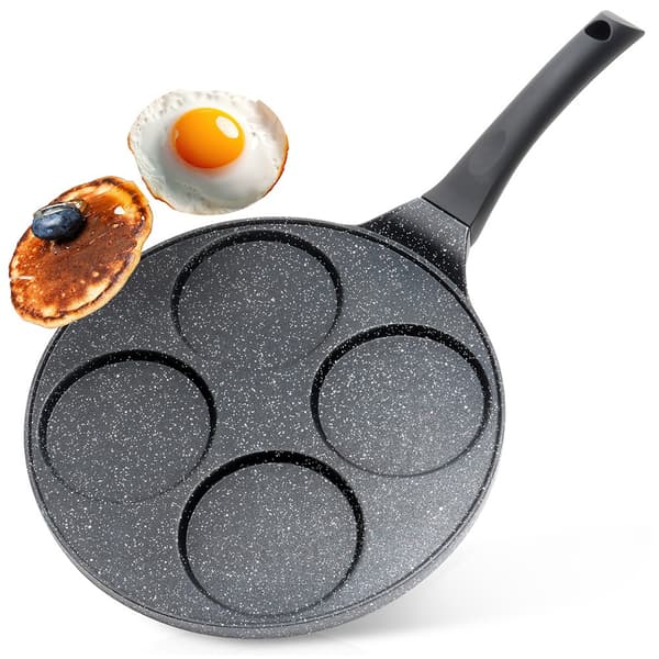 Granitpande til æg 4 huller BLACK LINE 26 cm