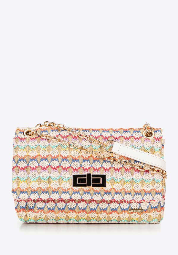 Wittchen dam crossbody-väska med flätad kedja, multifärg, polypropen