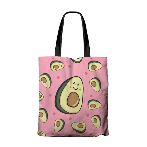 Oh My Pop! Avokado Rosa Rektangulär Shoppingkasse 33x40x7 cm