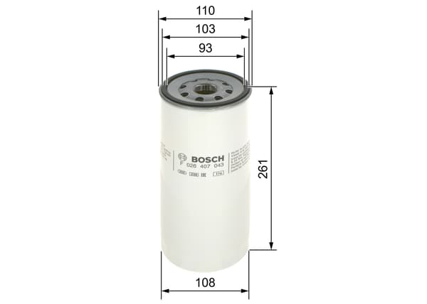 OLJEFILTER F026407043 BOSCH