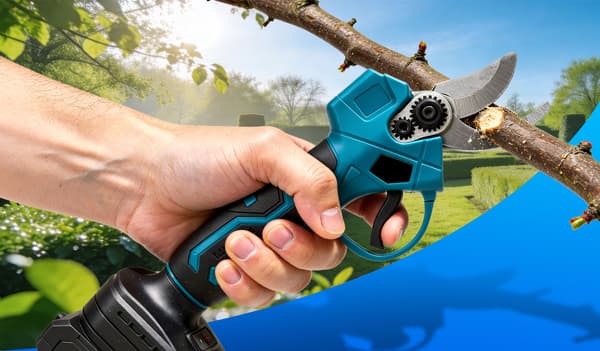 Sladdlös elektrisk trädgårdsgrensaks + 2x 21V batteri