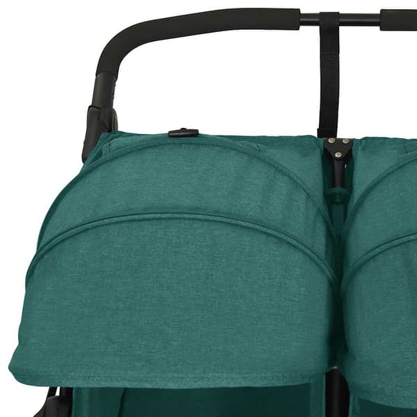 vidaXL Tvillingvagn Grön Stål