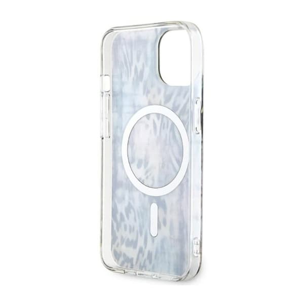 Guess Leopard MagSafe - iPhone 14-skal (blått)