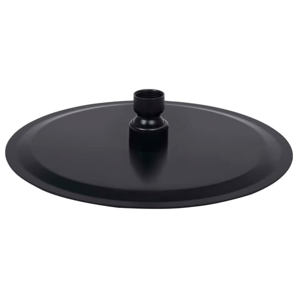 vidaXL brusehoved i rustfrit stål 20 cm rundt sort