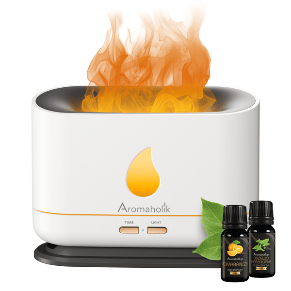 LED æterisk olie aromadiffuser - FLAMMEEFFEKT