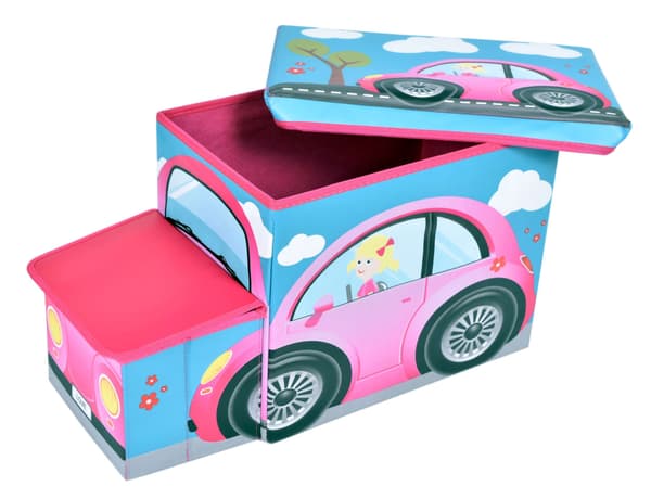 Leksakslåda Rosa Bil